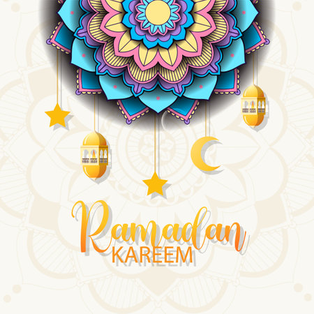 Ramadan Kareem Poster Vector illustrationのイラスト素材