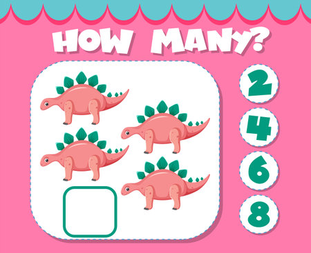 Counting Game for Kindergarten Kids illustrationのイラスト素材