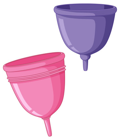 Menstrual Cup Isolated on White Background illustrationのイラスト素材