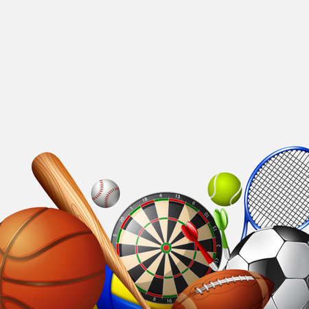 Sports Objects Collection in Vector illustrationのイラスト素材