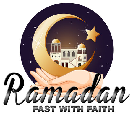 Ramadan Kareem Poster Vector illustrationのイラスト素材