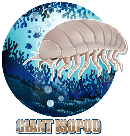 Giant Isopod Deep Sea Creature illustrationのイラスト素材