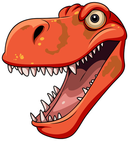 A Tyrannosaurus cartoon isolated illustrationのイラスト素材