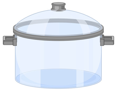 A Glass Pot with Lid Vector illustrationのイラスト素材