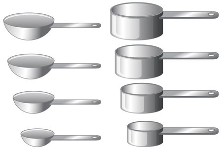 Measuring Cups and Spoons Set for Baking and Cooking illustrationのイラスト素材