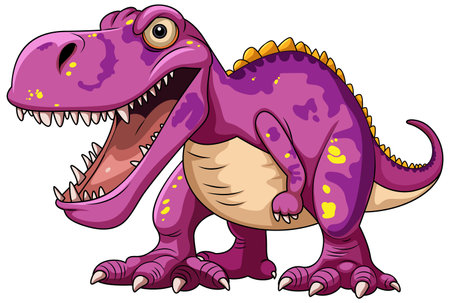 A Tyrannosaurus cartoon character isolated illustrationのイラスト素材