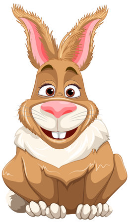 Cute rabbit cartoon character illustrationのイラスト素材