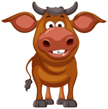 Cute cow cartoon character illustrationのイラスト素材