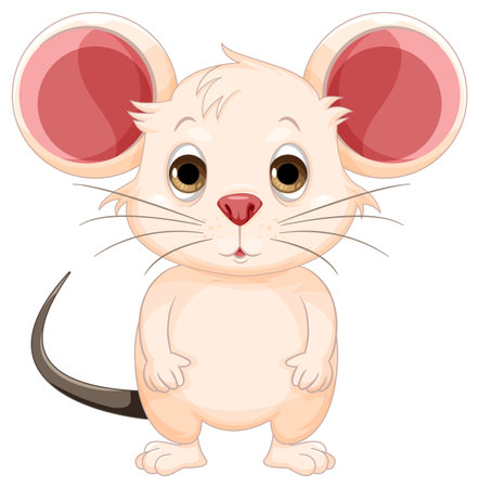 Cute rat cartoon character illustrationのイラスト素材