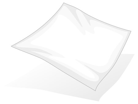 White paper with shadow cartoon illustrationのイラスト素材