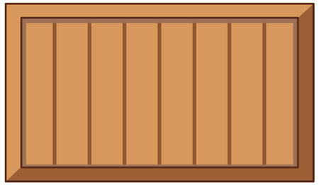 Wooden banner isolated cartoon illustrationのイラスト素材