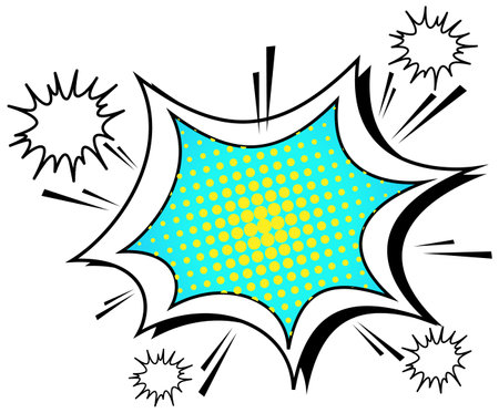 A vintage-inspired comic illustration featuring an empty speech bubbleのイラスト素材