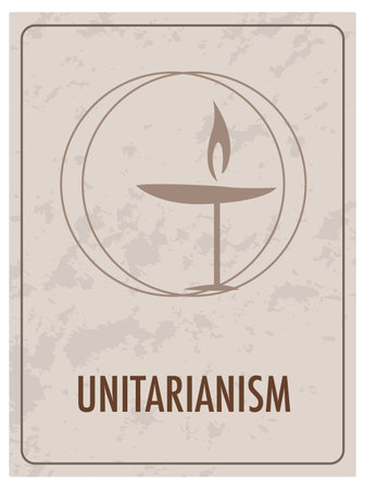 Illustration of Unitarianism symbol representing a nontrinitarian Christian branchのイラスト素材