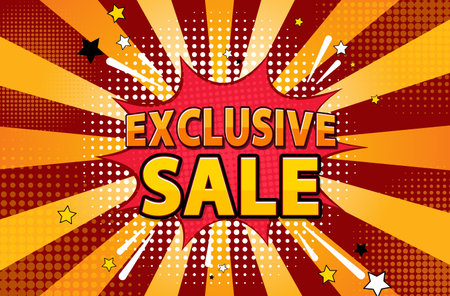 A vibrant retro comic style background for an exclusive saleのイラスト素材