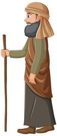 Illustration of Joseph from the Nativity story in ancient Israelのイラスト素材