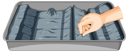 A cartoon-style illustration showcasing a science experiment on Earth's crustのイラスト素材