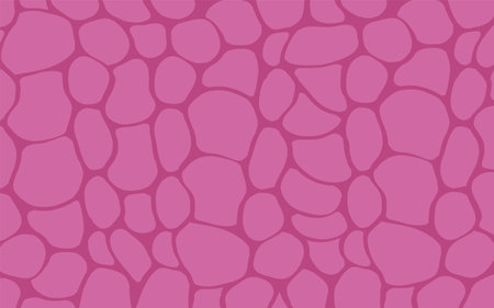 Vibrant pink abstract background with a minimalist cartoon aestheticのイラスト素材