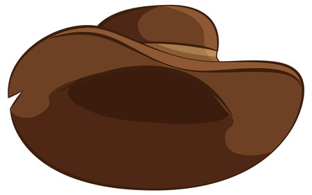 Vector graphic of a traditional brown cowboy hatのイラスト素材
