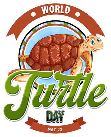 Colorful vector graphic for World Turtle Day eventのイラスト素材