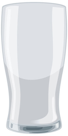 Vector graphic of a clear, empty glass.のイラスト素材