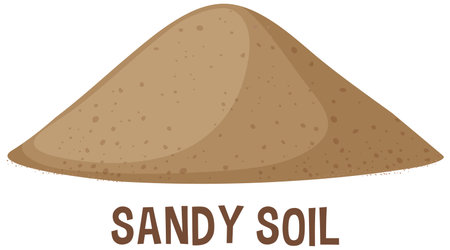 Simple vector graphic of a pile of sandy soilのイラスト素材