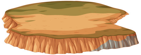 Vector image of a plateau landformのイラスト素材