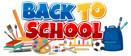 Illustration of school supplies and educational toolsのイラスト素材