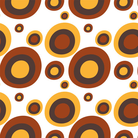 Seamless vector illustration with concentric circlesのイラスト素材