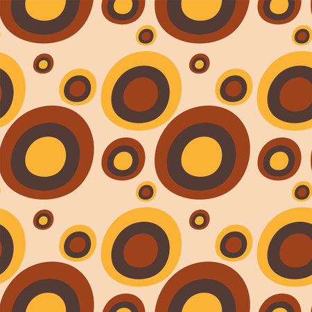 Seamless vector illustration with colorful circlesのイラスト素材