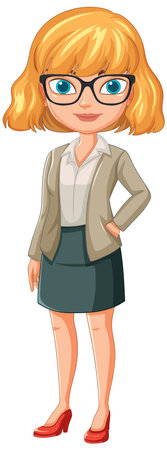 Illustration of a woman in formal office wearのイラスト素材