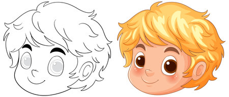 Adorable kids with angelic features and expressionsのイラスト素材