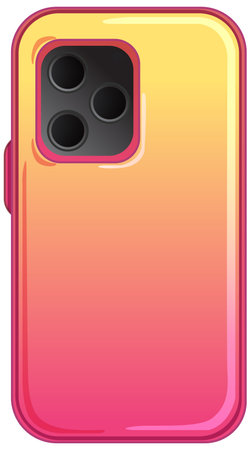 Gradient phone case with vibrant colors and designのイラスト素材