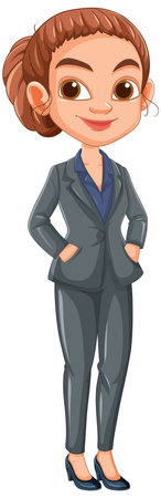 Illustration of a woman in professional attireのイラスト素材