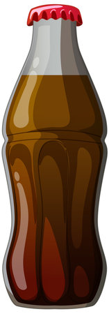 Vector art of a vintage soda bottleのイラスト素材