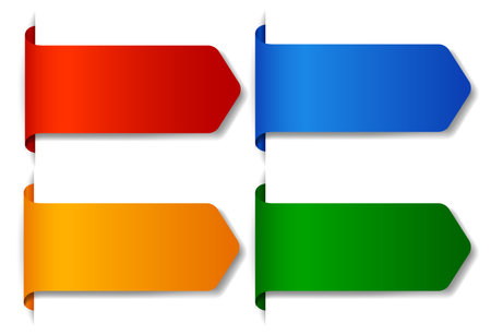 Four vibrant arrows for categorization and organizationのイラスト素材