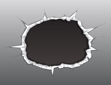 Illustration of a hole in a wallのイラスト素材