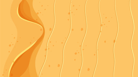 Wavy sand dunes with textured patterns and shadowsのイラスト素材