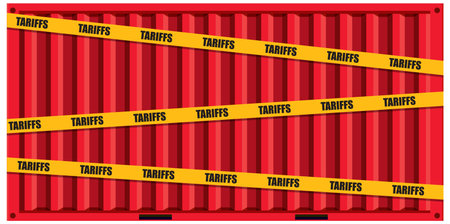 Illustration of tariffs affecting global trade