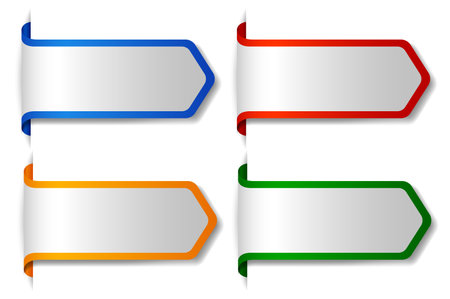 Four vibrant arrows for labeling and categorizationのイラスト素材