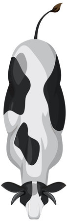 Illustration of a cow from a top-down perspectiveのイラスト素材