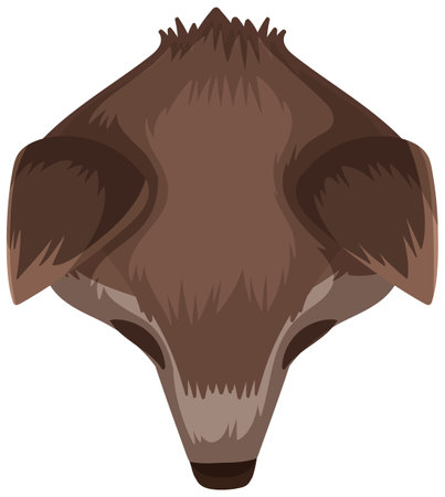 Illustration of an animal's head from aboveのイラスト素材