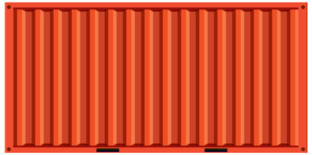 Illustration of a red shipping containerのイラスト素材