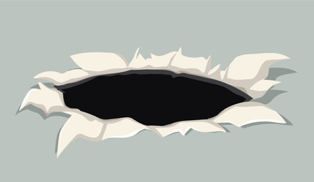 Illustration of a hole in torn paperのイラスト素材