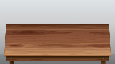 Detailed vector illustration of a wooden table with rich textures and natural wood grain patternsのイラスト素材