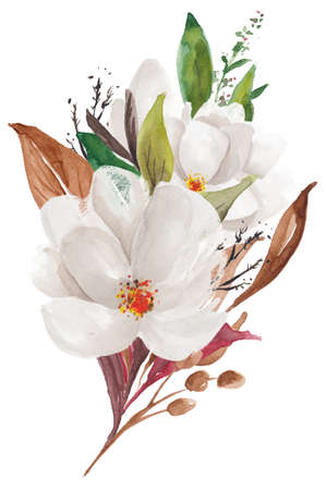 Floral Foliage Wreath, Floral Bouquet, Flower Ribbon, Sprig, Blossomの写真素材