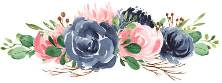 Floral Foliage Wreath, Floral Bouquet, Flower Ribbon, Sprig, Blossom, Rose, Greeneryの写真素材