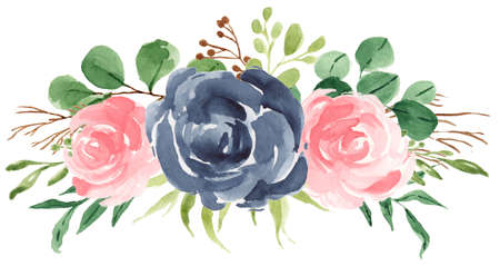 Floral Foliage Wreath, Floral Bouquet, Flower Ribbon, Sprig, Blossom, Rose, Greeneryの写真素材