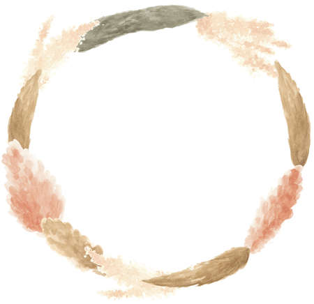 Bohemian Dried Foliage Wreath, Dried Flowers, Dried Leaves, Boheme Floral, Wedding Wreath, Leaves Floral Wreath, Bohemian Floral Wreathの写真素材