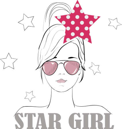 star girlのイラスト素材