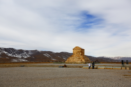 Iran Shiraz Cyrus mausoleum sceneryのeditorial素材